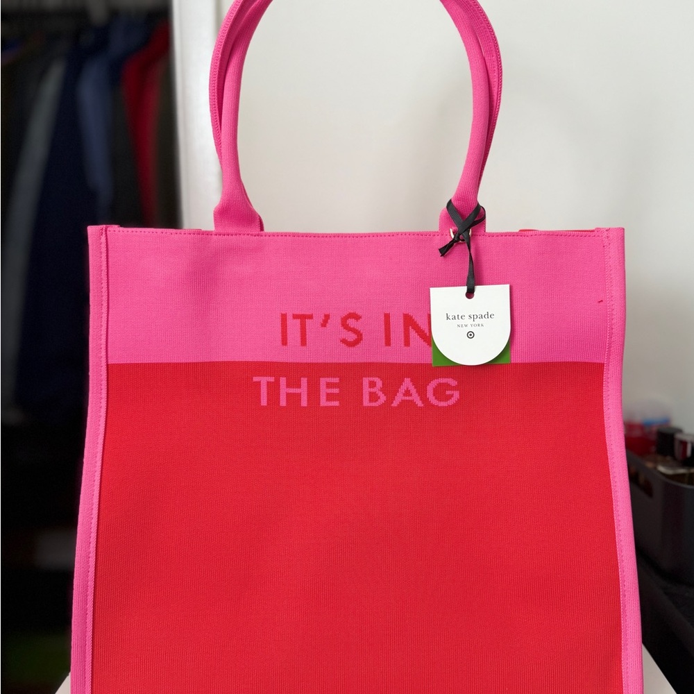 kate spade new york x Target Colorblock Knit Tote Bag Pink/Red